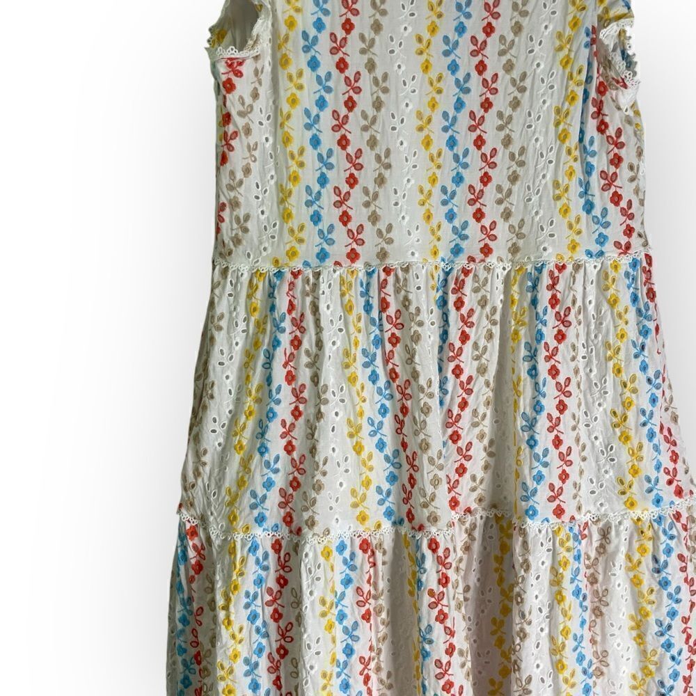 Antonio Melani x Kimberly Whitman Kari Embroidered Ruffle Eyelet Maxi Dress 12 - Picture 4 of 12